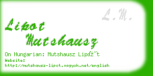 lipot mutshausz business card